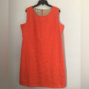 Weill Vintage Woman’s Orange Floral Print Midi Dress. Size 16.